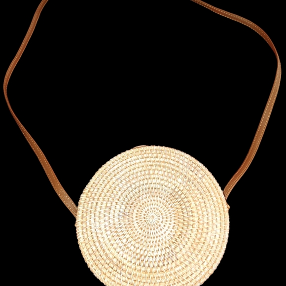 Round wicker purse - Picture 2 of 2